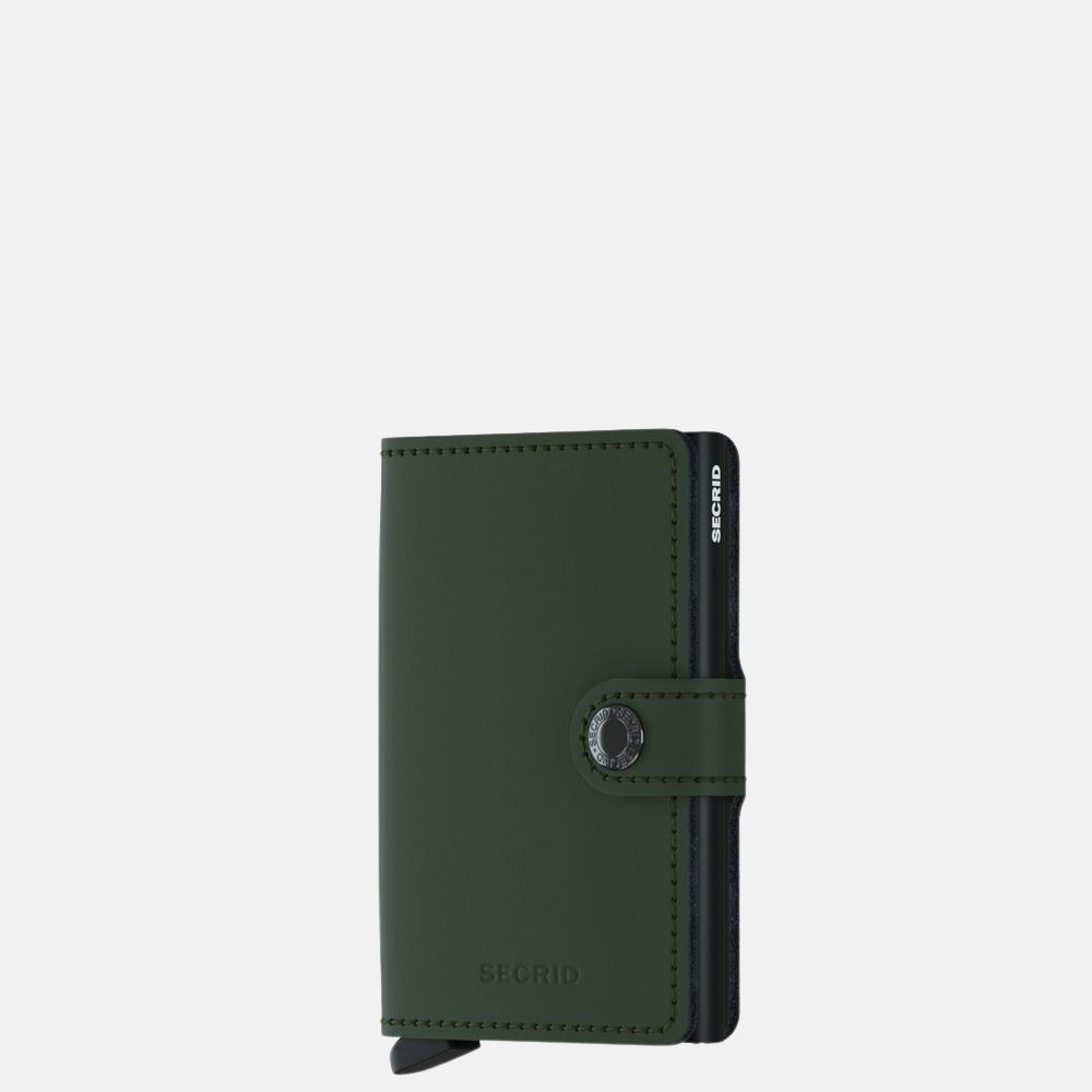 Secrid Secrid Mini Wallet Matte Green Black leren pasjeshouder