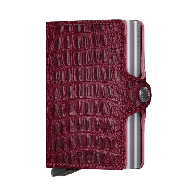 Secrid Secrid Twin Wallet Nile Red leren uitschuifbare pasjes bescherming portemonnee Card Protector