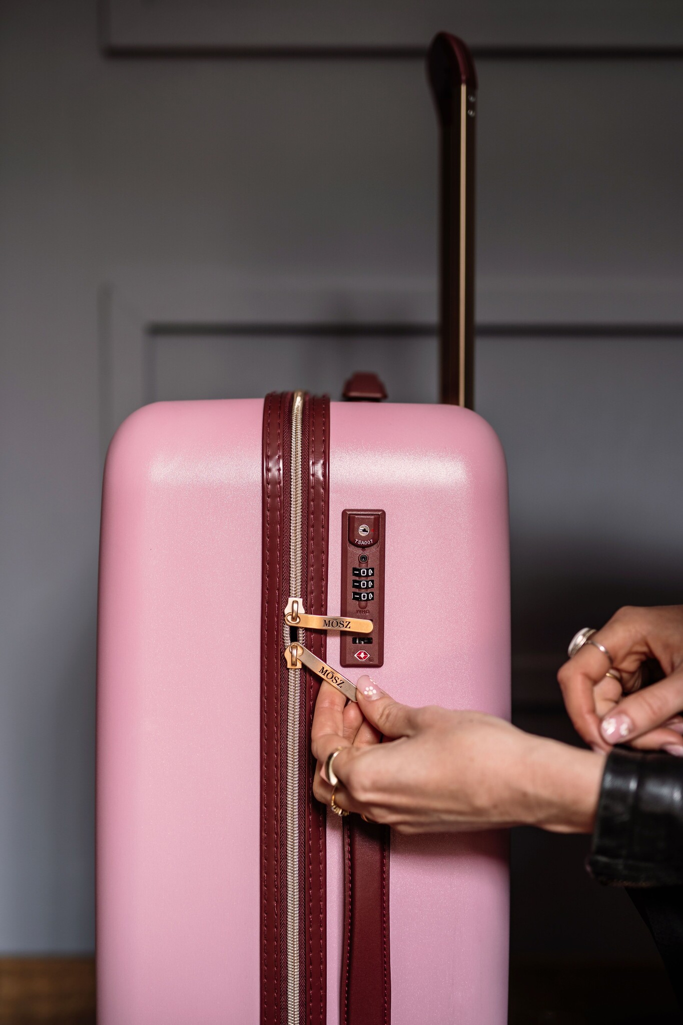 Mosz Mosz Lauren - handbagage dameskoffer - 55cm Blush Pink