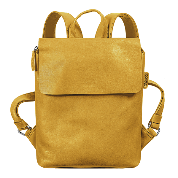 Saccoo Saccoo Sica S leren rugzakje Yellow