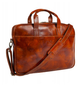 Tony Perotti Tony Perotti laptoptas 14 inch Van Gogh – Italiaans leer Cognac