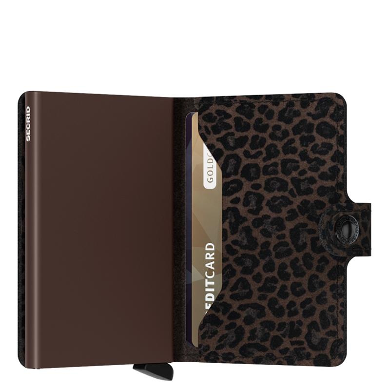 Secrid Secrid Mini Wallet Leo Brown pasjeshouder portemonnee luipaardprint