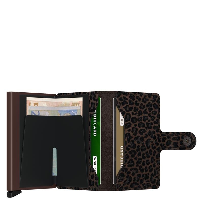 Secrid Secrid Mini Wallet Leo Brown pasjeshouder portemonnee luipaardprint