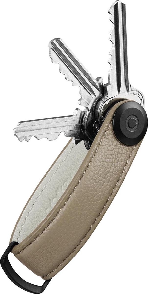 Orbitkey Orbitkey Key Organizer - Pebbled Leather Ecru - Premium Leren sleutelhouder