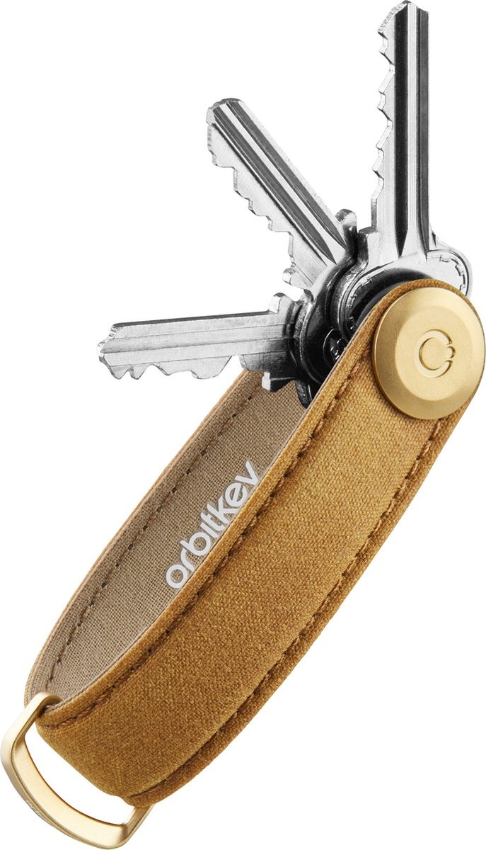 Orbitkey Orbitkey Key Organizer - Waxed Canvas Golden Sand - Premium sleutelhouder