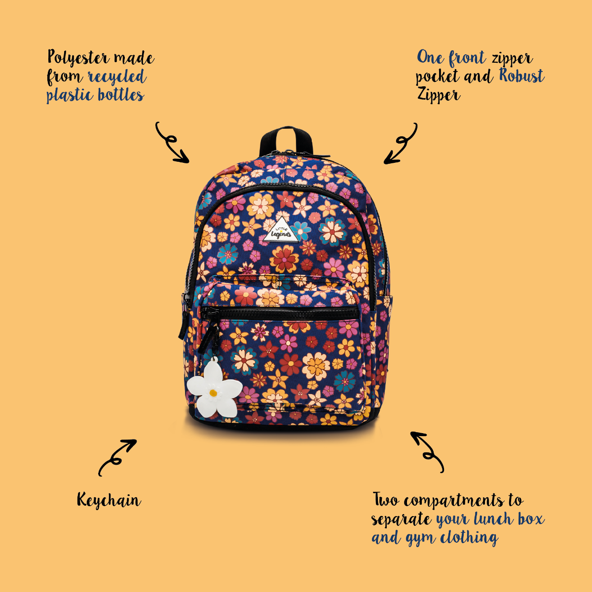 Little Legends Little Legends kinderrugzak Backpack L - Flower Power