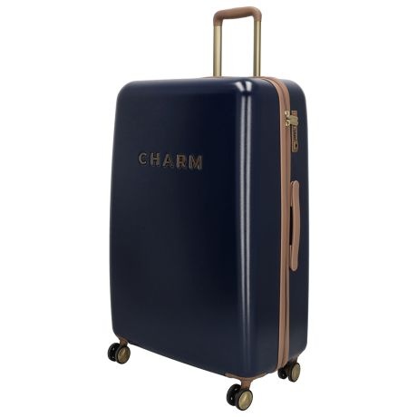 Charm London Charm London - Travel Trolley L - Design koffer - Blauw