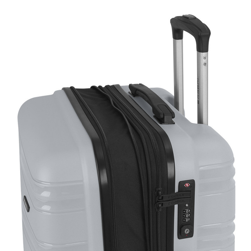 Gabol Gabol Handbagage Reiskoffer - Uyiko - Spinner 55 / 35 cm uitbreidbaar - Zilver