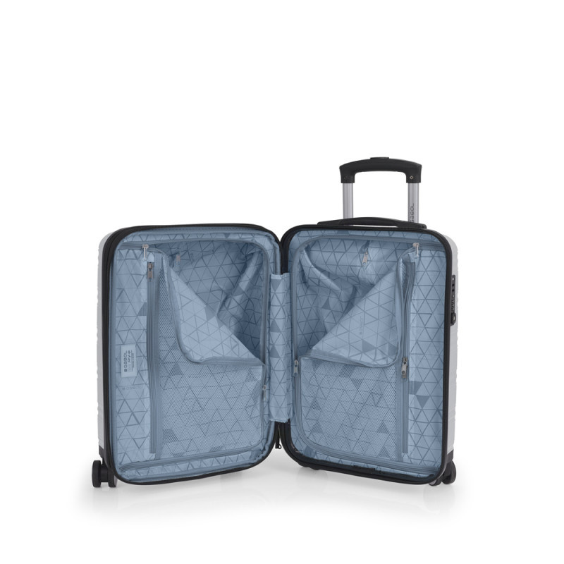 Gabol Gabol Handbagage Reiskoffer - Uyiko - Spinner 55 / 35 cm uitbreidbaar - Zilver