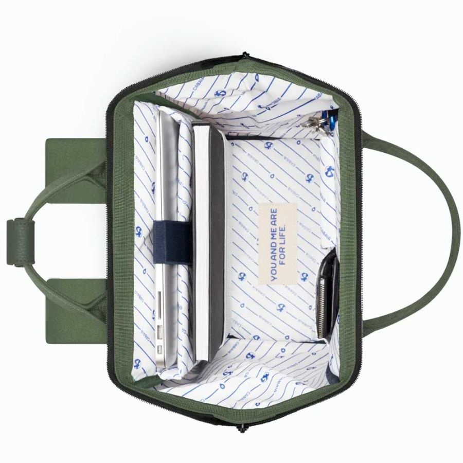 Cabaia Cabaia Adventurer Medium school rugzak 13" laptopvak - Seoul Kaki