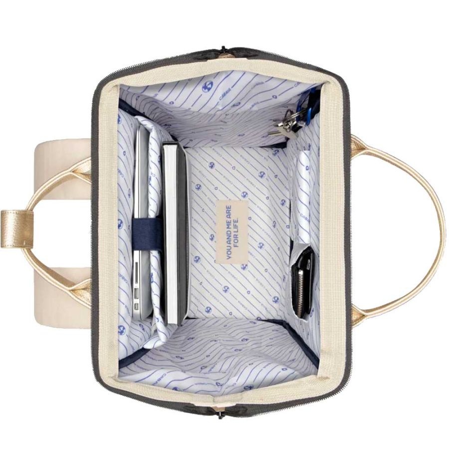 Cabaia Cabaia Adventurer Large school rugzak 15" laptopvak - Alger Lichtbruin