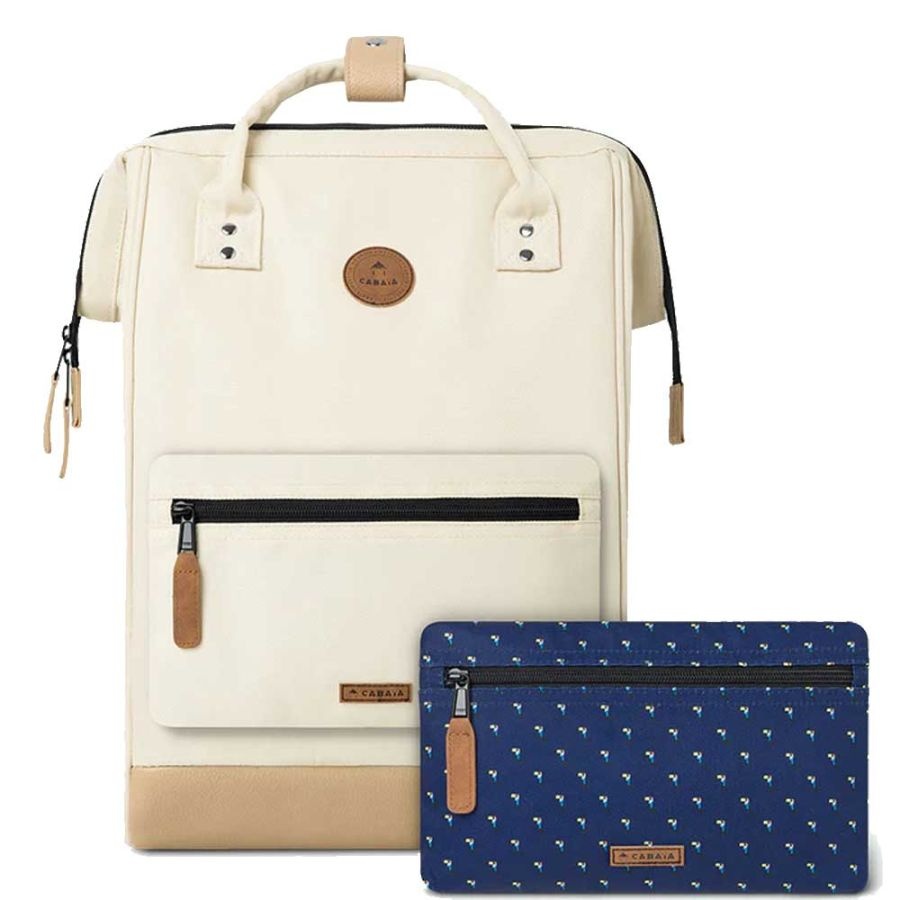 Cabaia Cabaia Adventurer Large school rugzak 15" laptopvak - Cape Town Creme