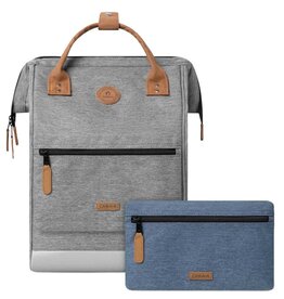 Cabaia Cabaia Adventurer Large school rugzak 15" laptopvak - New York Lichtgrijs