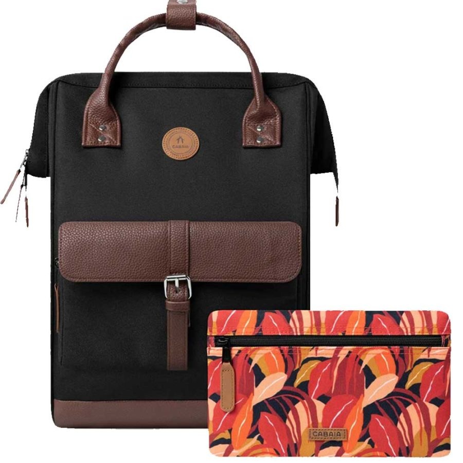 Cabaia Cabaia Adventurer Large school rugzak 15" laptopvak - Zwart Managua