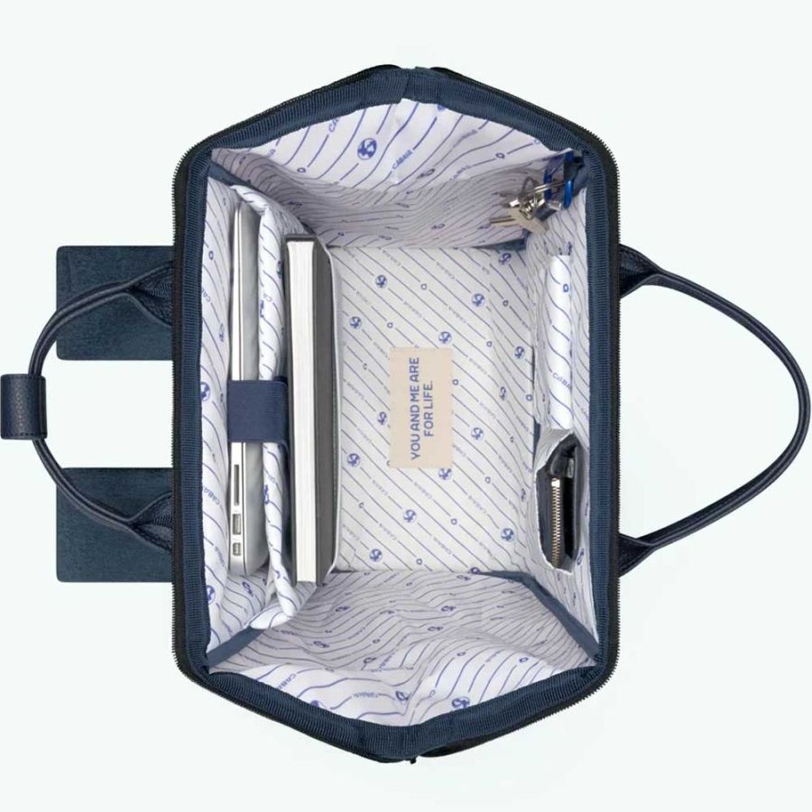 Cabaia Cabaia Adventurer Large school rugzak 15" laptopvak - Port Antonio Blauw