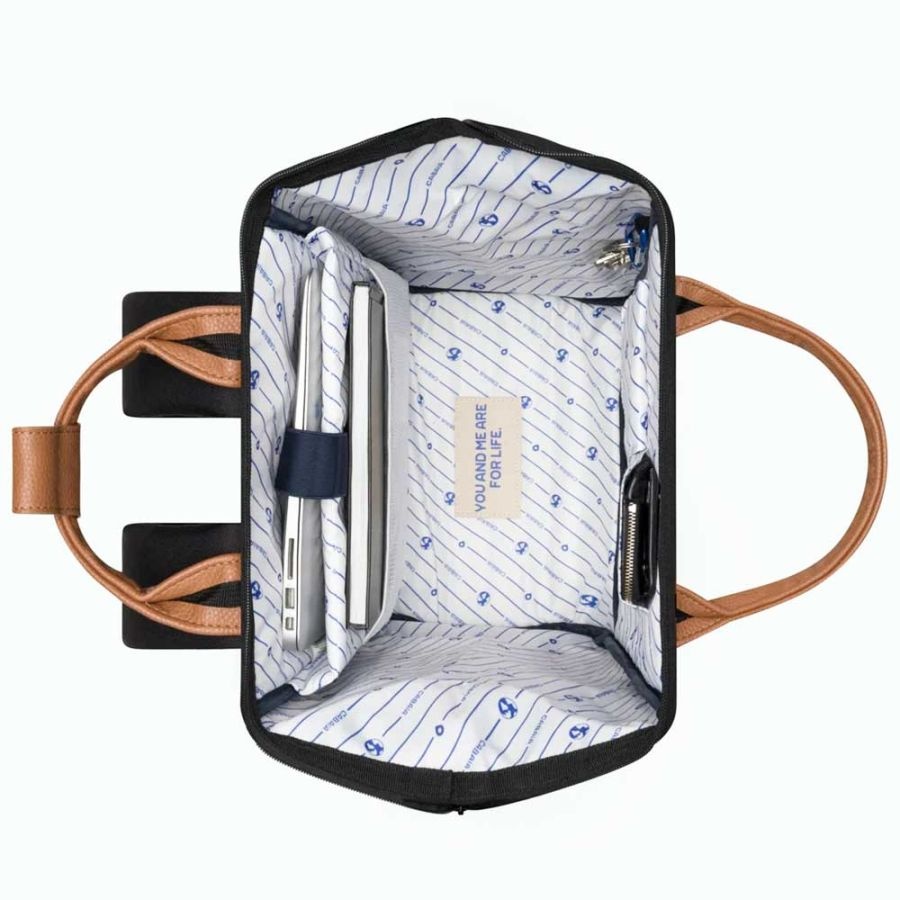 Cabaia Cabaia Adventurer Large school rugzak 15" laptopvak - Keulen Zwart