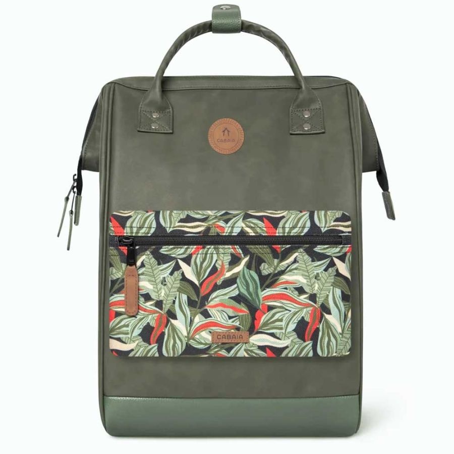 Cabaia Cabaia Adventurer Large school rugzak 15" laptopvak - Busan Kaki