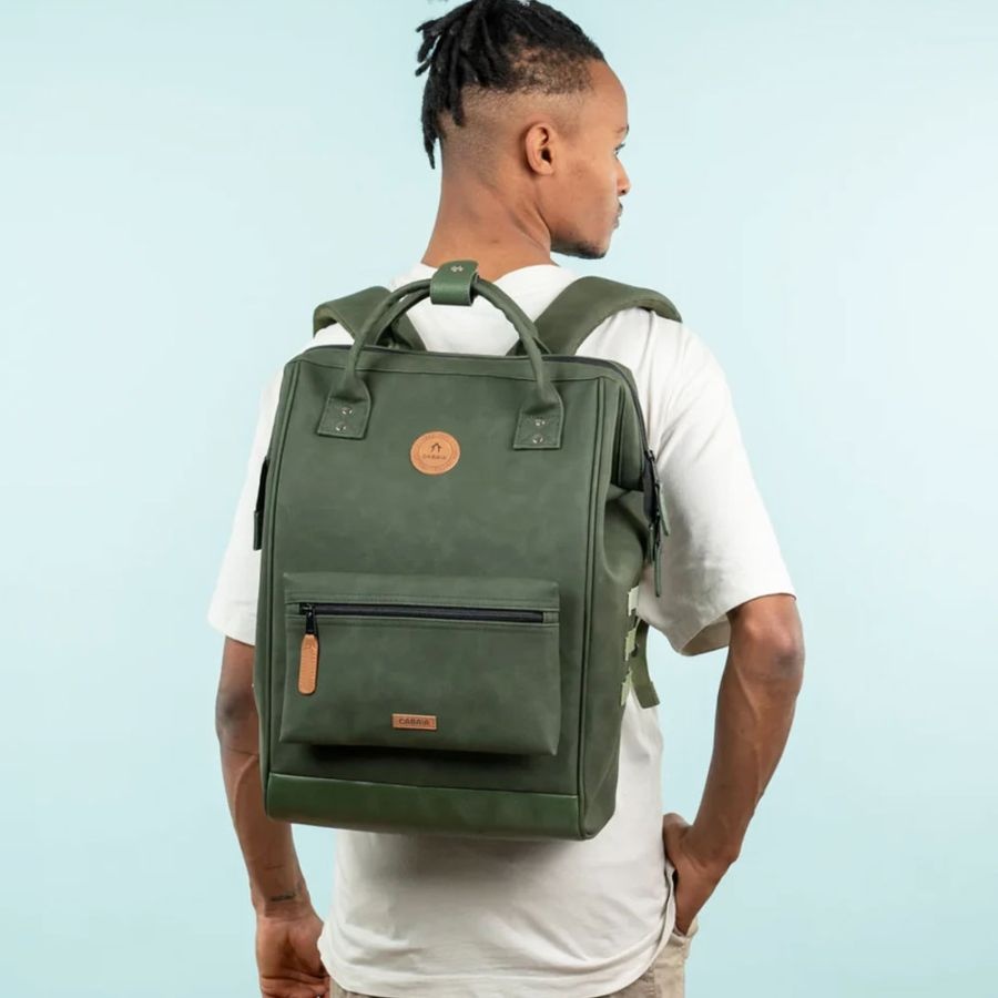 Cabaia Cabaia Adventurer Large school rugzak 15" laptopvak - Busan Kaki