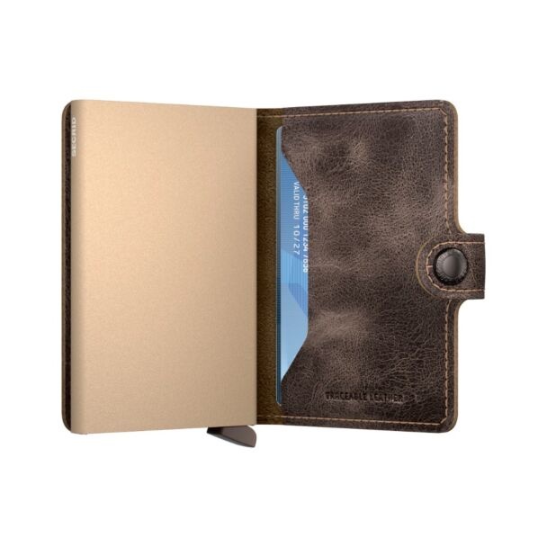 Secrid Secrid Mini Wallet Traceable Clay – Limited Edition | RFID & Vintage Leer