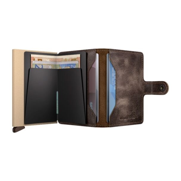 Secrid Secrid Mini Wallet Traceable Clay – Limited Edition | RFID & Vintage Leer