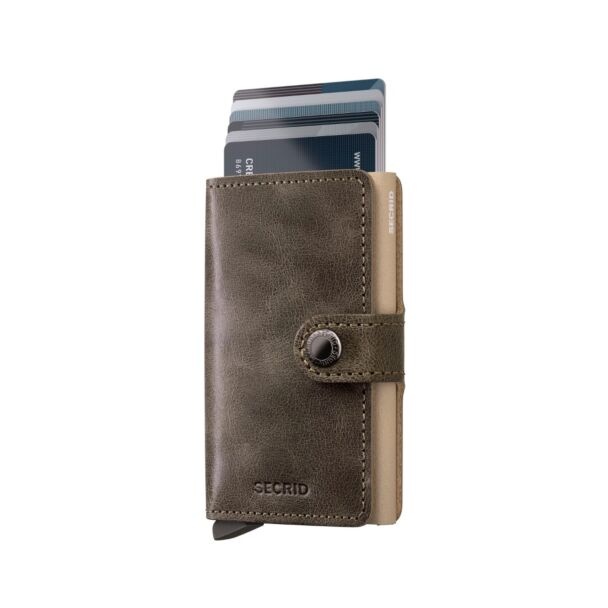 Secrid Secrid Mini Wallet Traceable Clay – Limited Edition | RFID & Vintage Leer