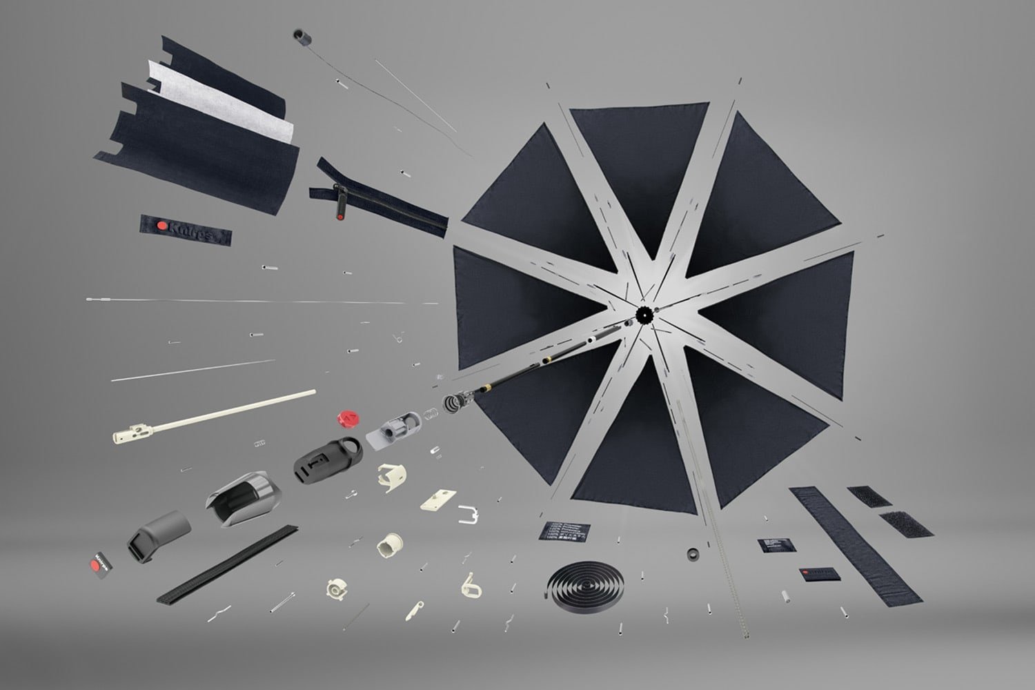 Knirps Knirps T-205 M Duomatic Windproof Paraplu - Dark Grey