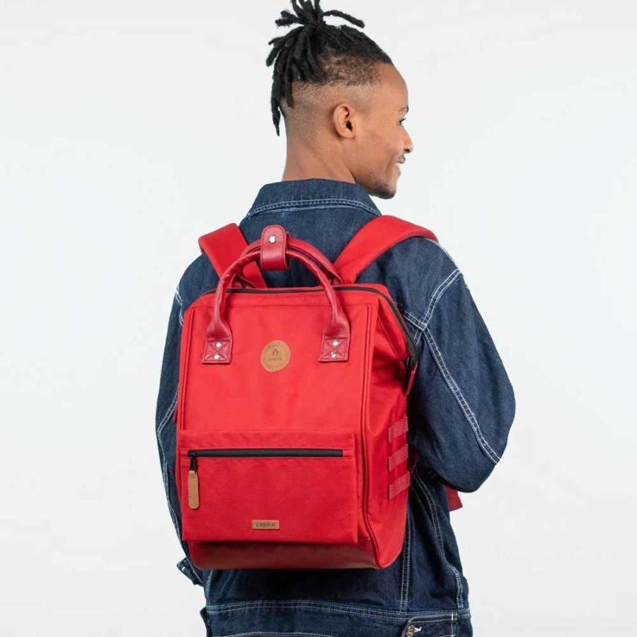 Cabaia Cabaia Adventurer Medium school rugzak 13" laptopvak - Akranes Rood
