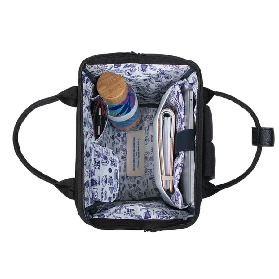 Cabaia Cabaia Adventurer Medium school rugzak 13" laptopvak - Keulen Black