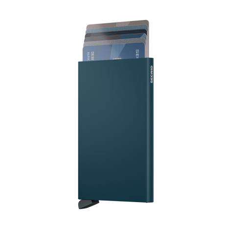 Secrid Secrid Cardprotector Teal  uitschuifbare pasjes bescherming pasjeshouder