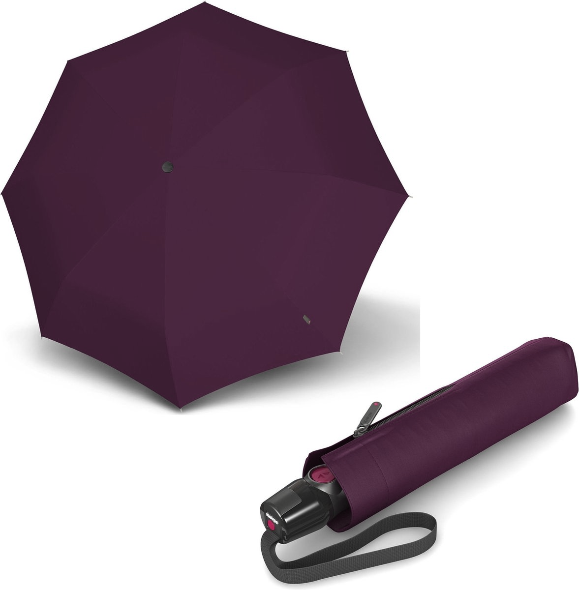 Knirps Knirps T200 Duomatic Paraplu Donkerpaars – Windproof, Automatisch & Compact