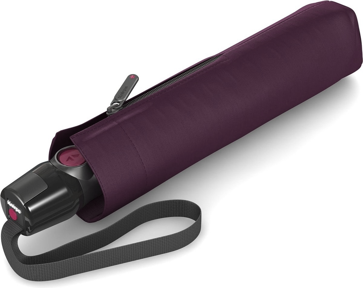 Knirps Knirps T200 Duomatic Paraplu Donkerpaars – Windproof, Automatisch & Compact