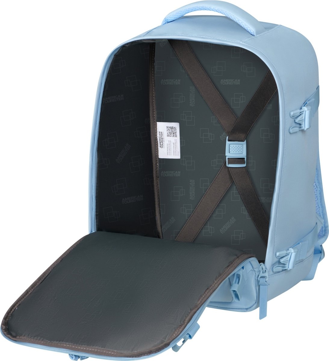 American Tourister AT by Samsonite Underseater - handbagage rugzak- Take2Cabin - Pastel Blue