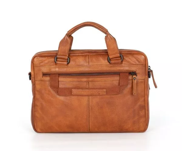 Spikes and Sparrow Spikes and Sparrow Steven Zachtleren 13.3" Laptoptas - Brandy Cognac