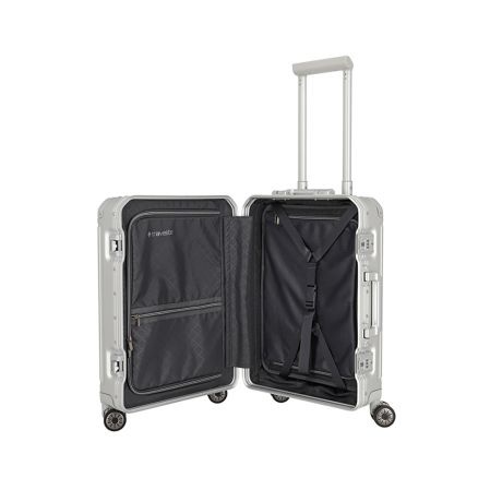 Travelite Travelite Next 2.0 handbagagekoffer - Luxe Aluminium Trolley 55cm - zilver