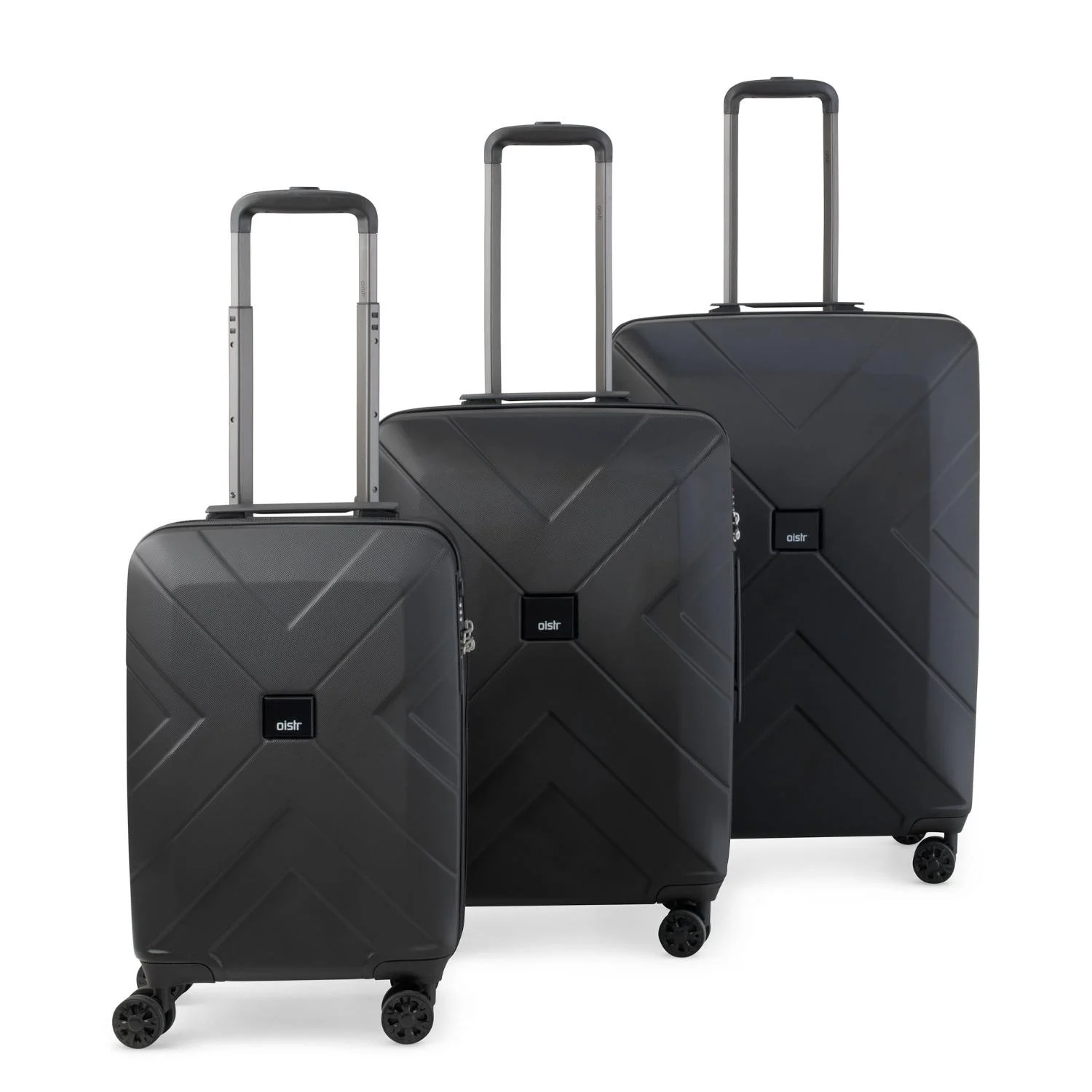 Oister Denver driedelige kofferset - Black