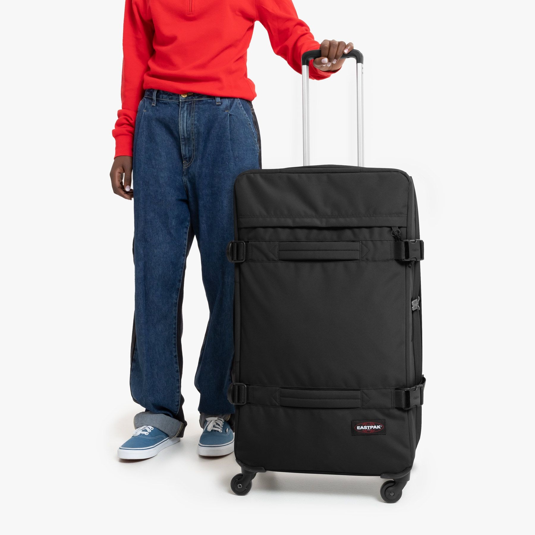 Eastpak Eastpak Transit’r 4 L Black – Grote koffer 80L met 4 wielen en TSA-slot