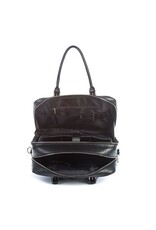 Olivia Lauren Olivia Lauren Nero Black – Stijlvolle dames laptoptrolley 17 inch struisvogel print