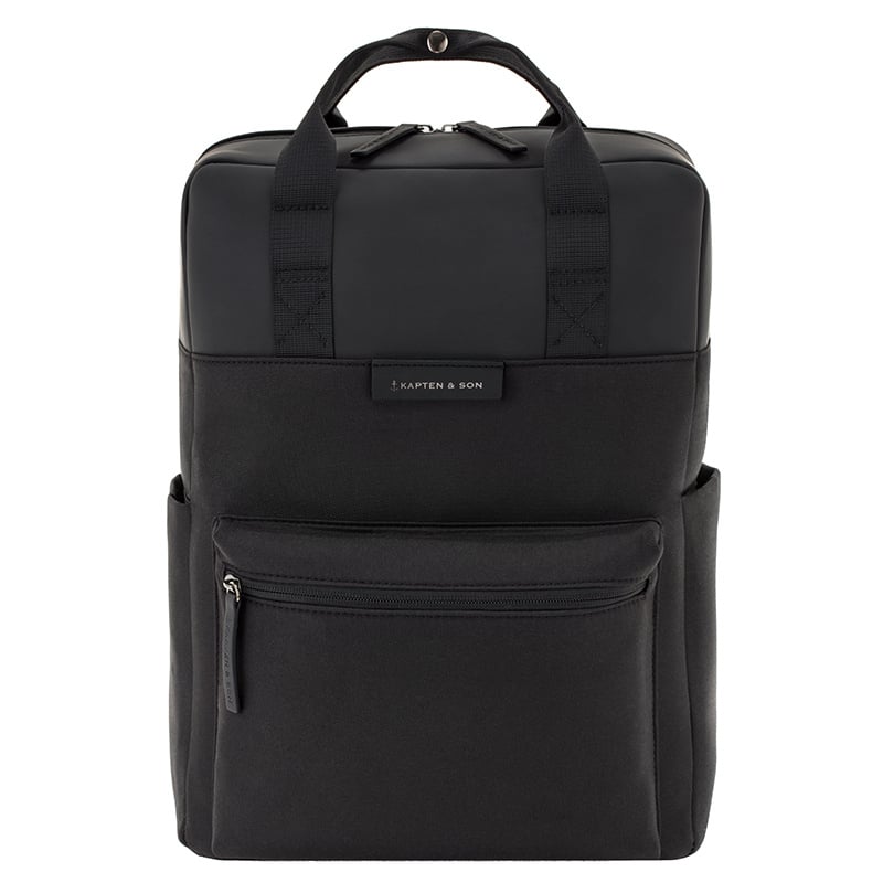 Kapten and Son Kapten & Son Bergen All Black – Vegan rugzak met 15 inch laptopvak