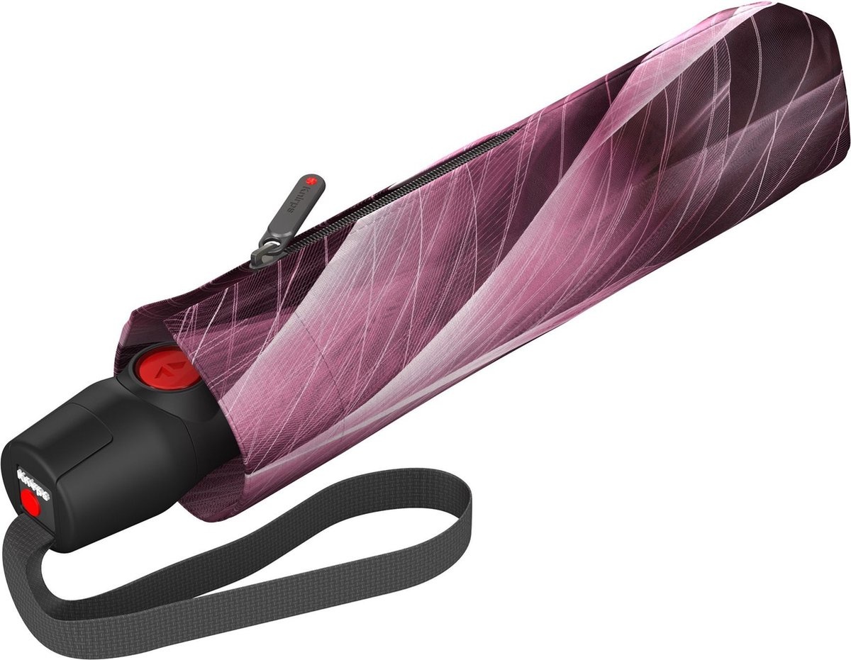 Knirps Knirps T200 Medium Duomatic Paraplu Aura Rose – Windproof & Compact | Cargo Arnhem