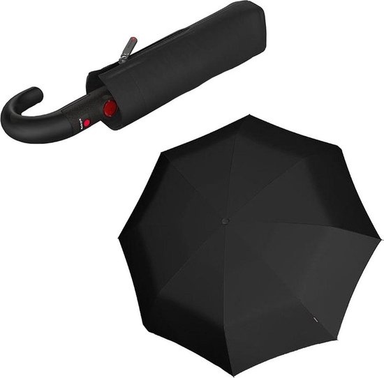 Knirps Knirps T260 Duomatic Paraplu Zwart – Windproof & Automatisch | Cargo Travelshop Arnhem