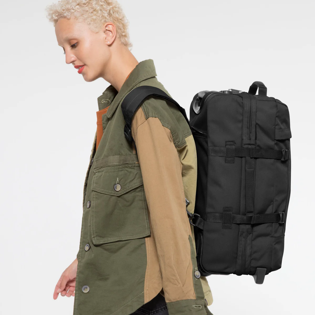 Eastpak Eastpak Strapverz S Black – Handbagagekoffer & Rugzak