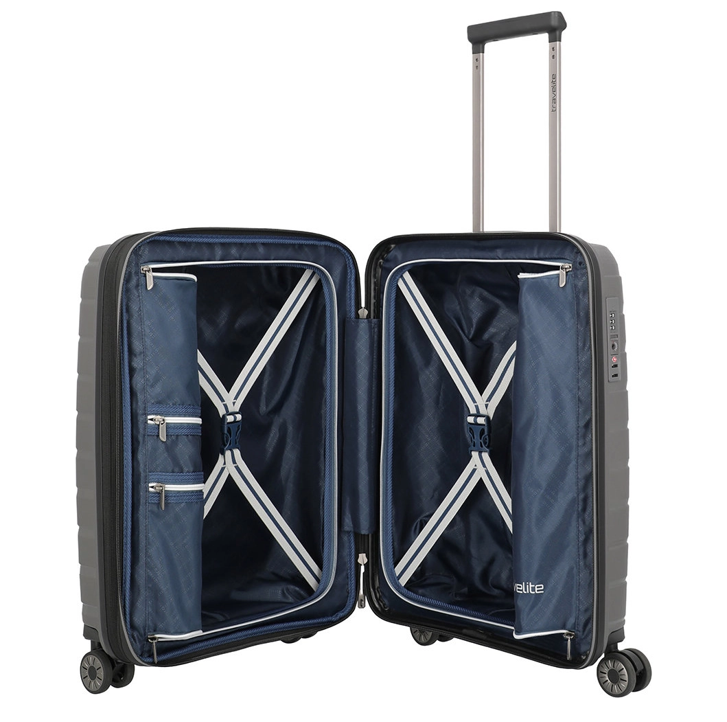 Travelite Travelite Air Base Spinner 55 Exp. Antraciet – Handbagage Koffer | Cargo Travelshop Arnhem