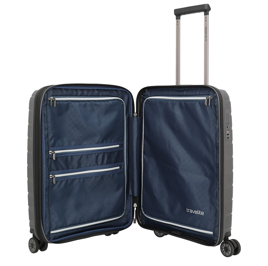 Travelite Travelite Air Base Spinner 55 Exp. Antraciet – Handbagage Koffer | Cargo Travelshop Arnhem