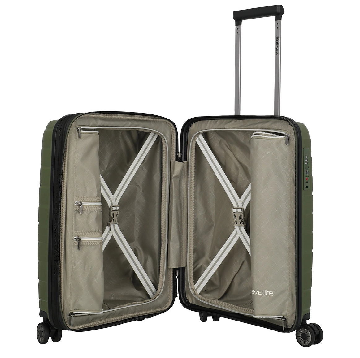 Travelite Travelite Air Base Spinner 55 Exp. Olive – Handbagage Koffer | Cargo Travelshop Arnhem