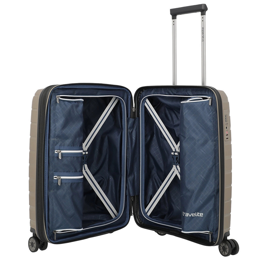 Travelite Travelite Air Base Spinner 55 Exp. Champagne – Handbagage Koffer | Cargo Travelshop Arnhem