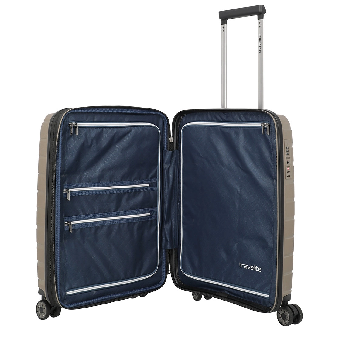 Travelite Travelite Air Base Spinner 55 Exp. Champagne – Handbagage Koffer | Cargo Travelshop Arnhem