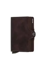 Secrid Secrid Twin Wallet Vintage Chocolate leren uitschuifbare pasjes bescherming portemonnee Card Protector