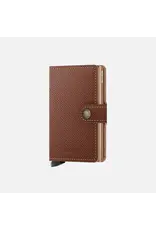 Secrid Secrid Mini Wallet Saffiano Caramel: Luxe, Krasbestendig en Veilig
