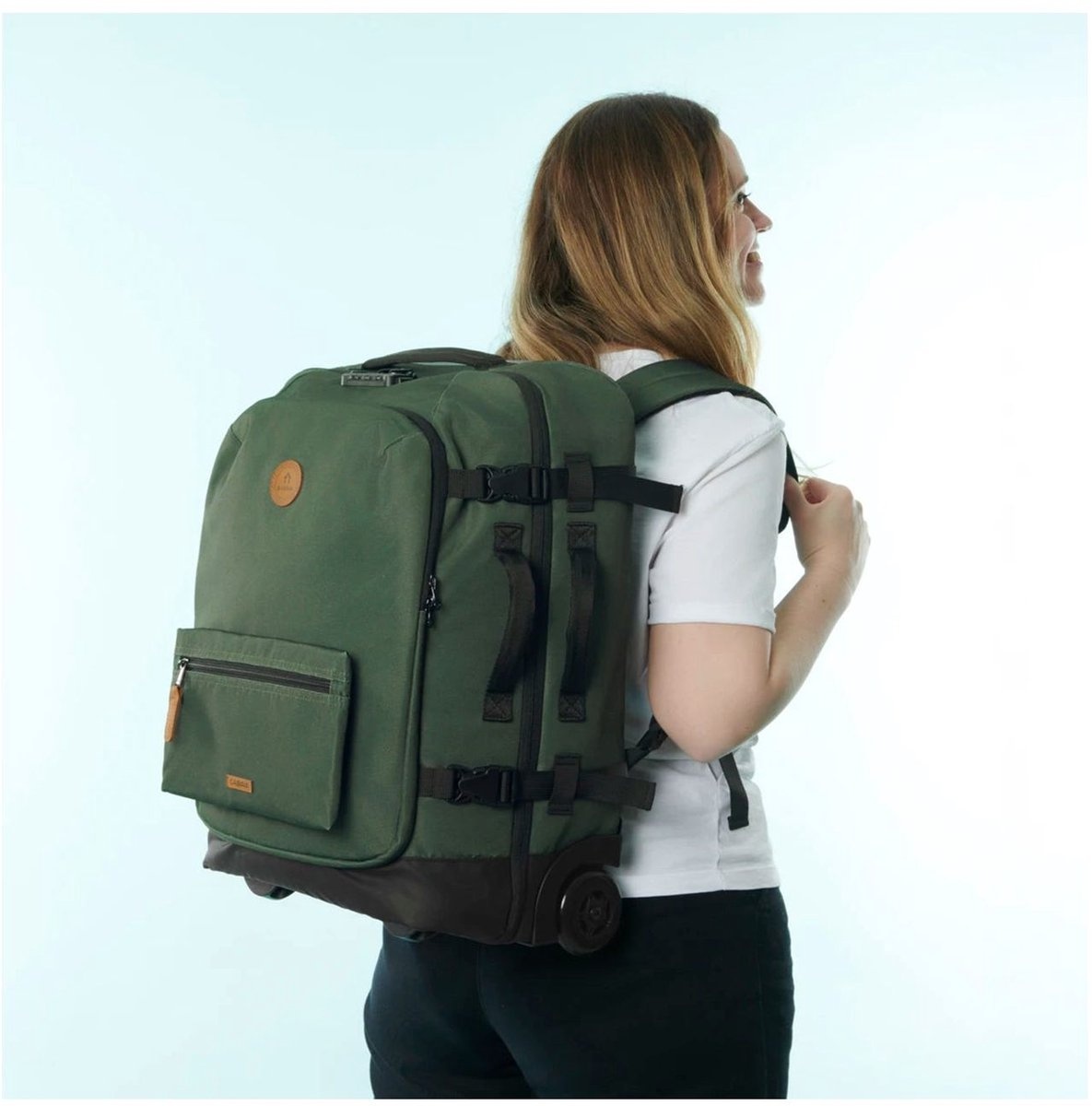 Cabaia Cabaia Handbagage rugzaktrolley S - Coromandel Groen