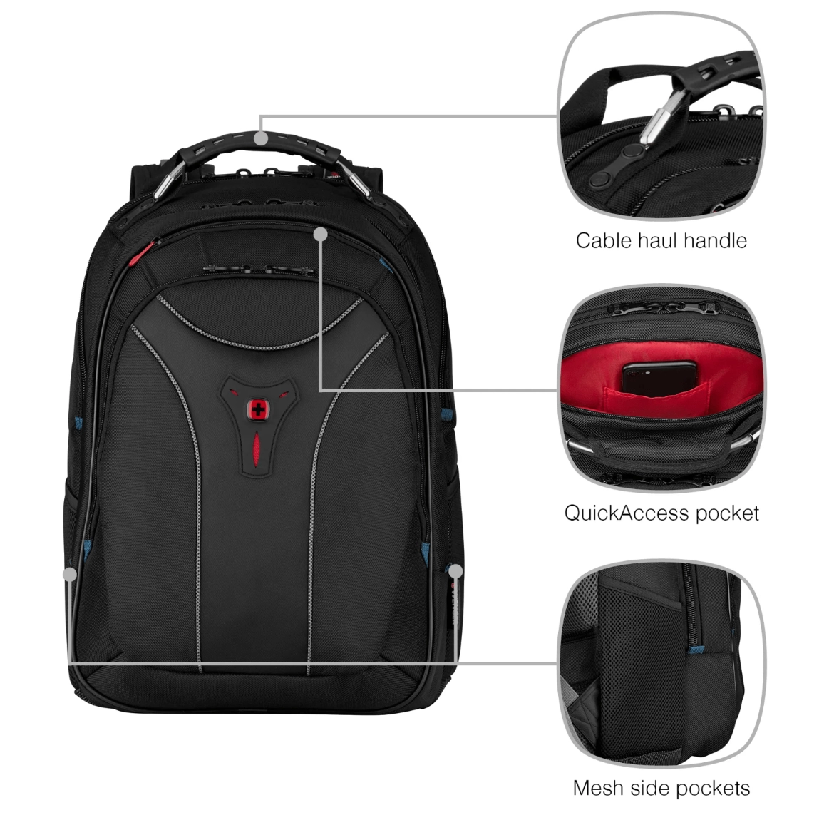 Wenger Wenger Carbon 17" Laptop Backpack  black